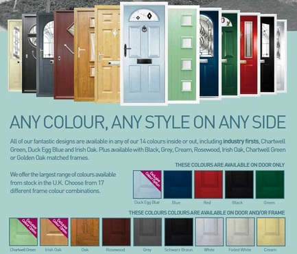 composite door styles and colour options